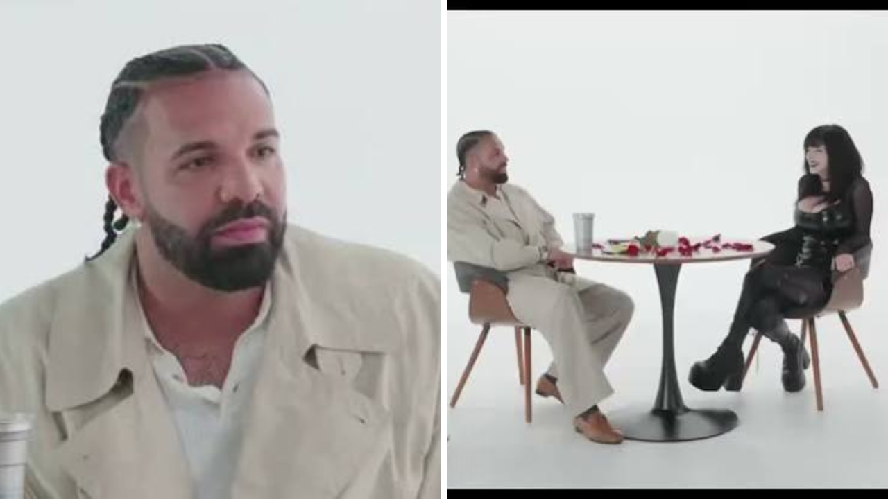 Drake Bizarre Video Shows Him Barking at Goth Woman as Fans React Online