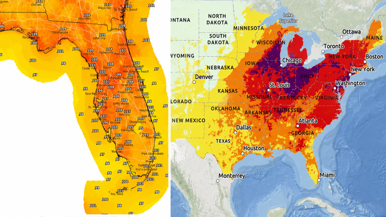 Florida Heat Dome Pushes Feels-Like Temperatures