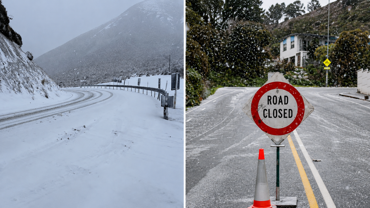 South Island Snow Hits Highways